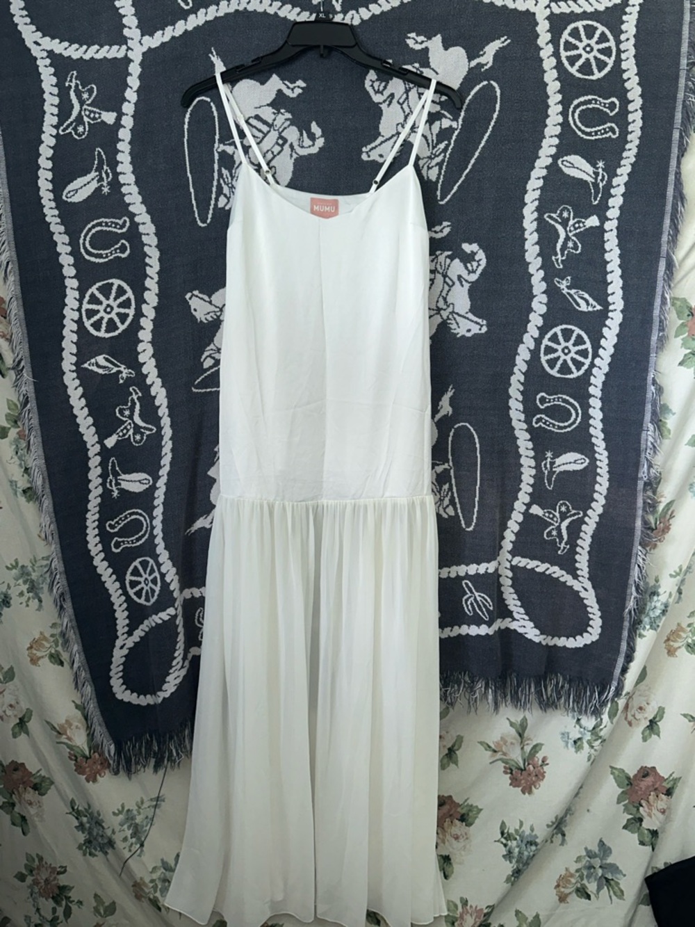 Show Me Your MuMu White Spaghetti-Strap Maxi Dress